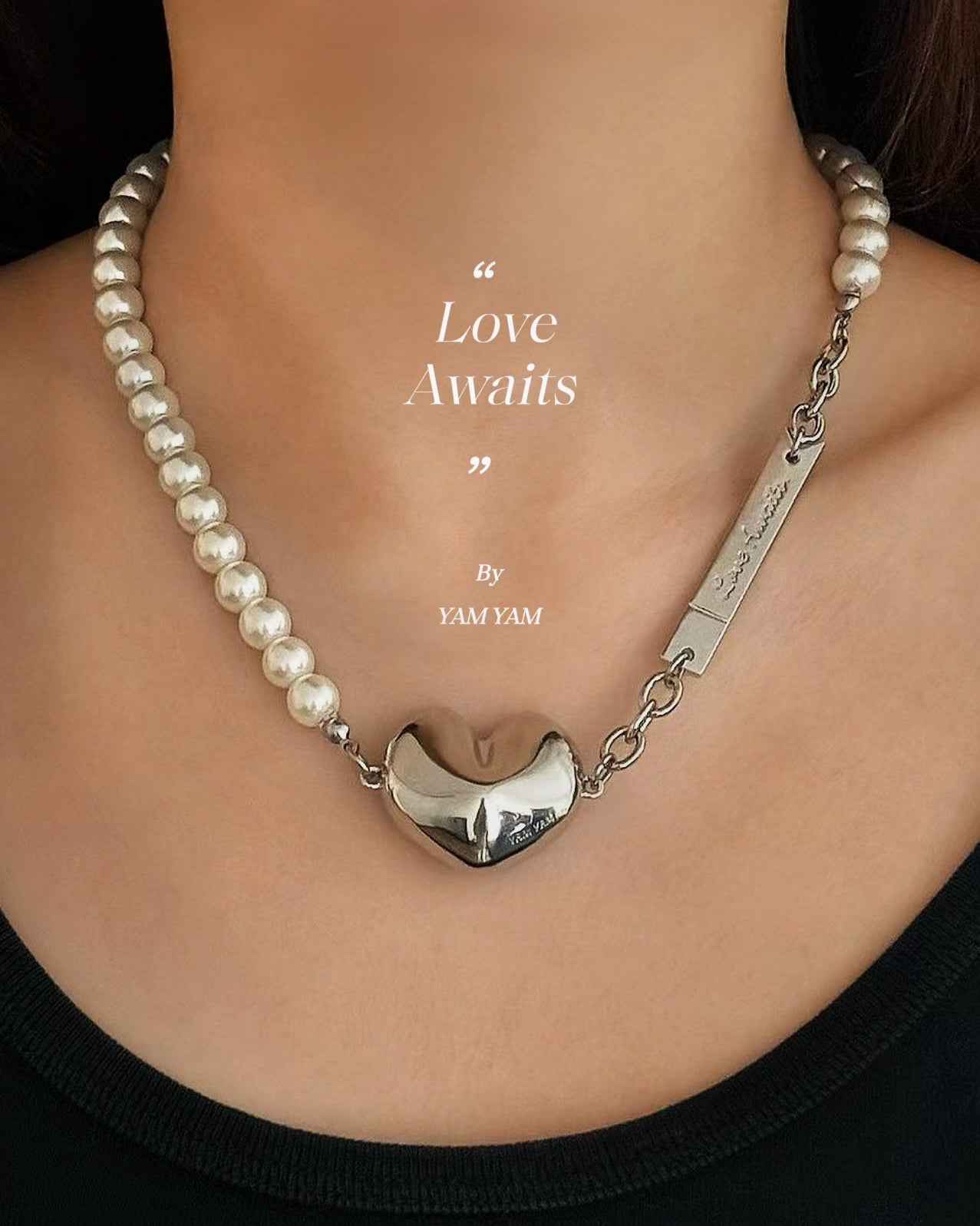 Fortune Cookie Set — 18K White Gold Plated Necklace & Earrings Bundle